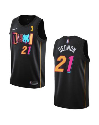 Miami Heat Dewayne Dedmon 28 Champions Cup 2023 Patch Jersey Black