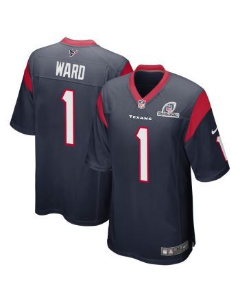 Jimmie Ward 1 Houston Texans 2024 Divisional Patch Game Men Jersey - Navy