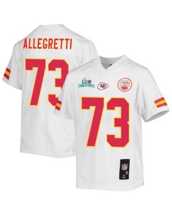 Nick Allegretti 73 Kansas City Chiefs Super Bowl LVII Champions Men Game Jersey - White