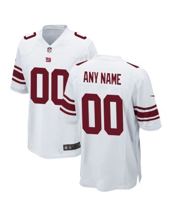 New York Giants Custom 00 Game Jersey - White