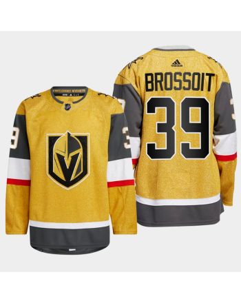 Laurent Brossoit 39 Vegas Golden Knights Gold Jersey 2023 Home