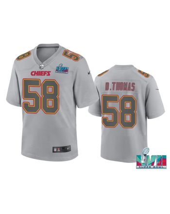 Derrick Thomas 58 Kansas City Chiefs Super Bowl LVII Youth Atmosphere Game Jersey - Gray