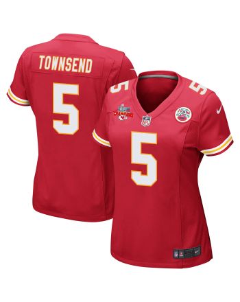 Tommy Townsend 5 Kansas City Chiefs Super Bowl LVII Champions 3 Stars Women Game Jersey - Red