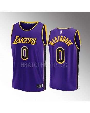 Los Angeles Lakers 0 Russell Westbrook Statement Men Jersey 2022-23 Fast Break Purple