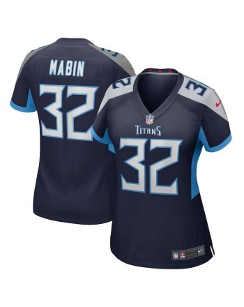 Greg Mabin 32 Tennessee Titans Women's Home Game Player Jersey - Navy