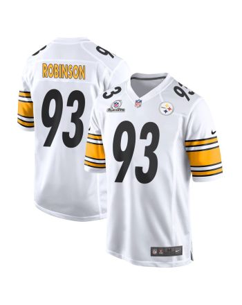 Mark Robinson 93 Pittsburgh Steelers 2023 Playoffs Patch Game Men Jersey - White