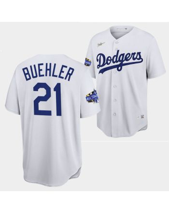 Los Angeles Dodgers Walker Buehler White Jersey 21 2022-23 All-Star Uniform