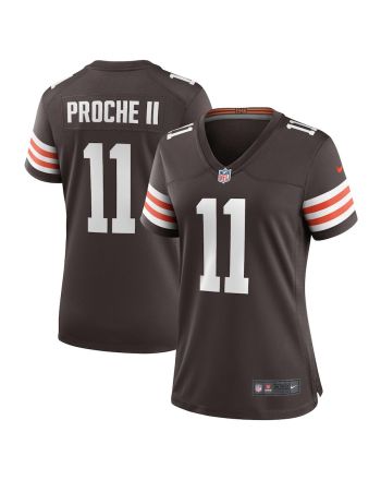 James Proche II 11 Cleveland Browns Game Women Jersey - Brown