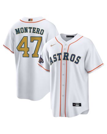 Rafael Montero 47 Houston Astros 2023 Men Jersey - White/Gold