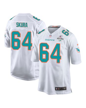 Matt Skura 64 Miami Dolphins 2023 Playoffs Patch Game Men Jersey - White