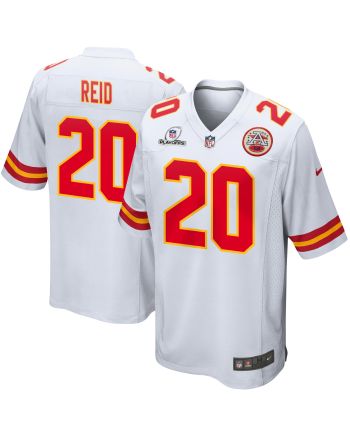 Justin Reid 20 Kansas City Chiefs 2023 Playoffs Patch Game Men Jersey - White