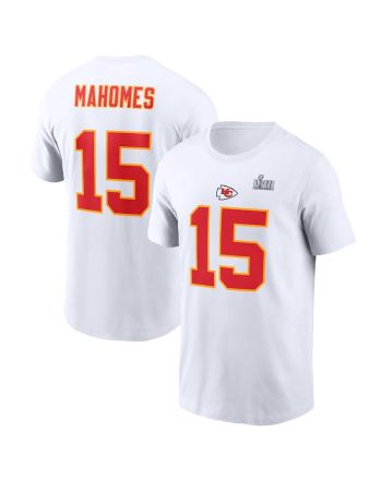 Patrick Mahomes Kansas City Chiefs Super Bowl LVII T-Shirt - White