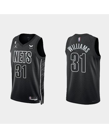 Brooklyn Nets 31 Alondes Williams 2022-23 Statement Edition Black Men Jersey