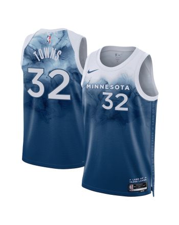 Karl-Anthony Towns 32 Minnesota Timberwolves 2023/24 City Edition Swingman Jersey - Blue