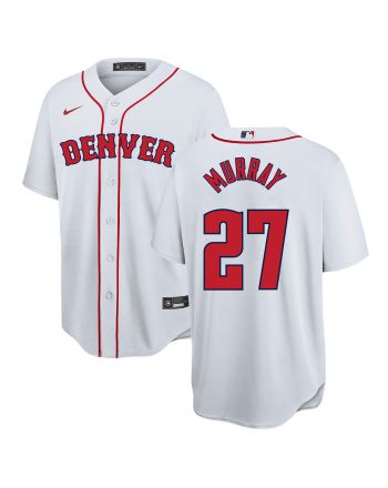 Jamal Murray 27 Denver Nuggets x Boston Red Sox Baseball Men Jersey - White