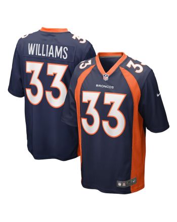 Javonte Williams 33 Denver Broncos Home Game Player Jersey - Navy