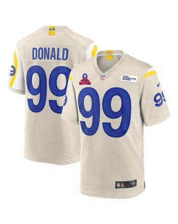 Aaron Donald 99 Los Angeles Rams 2024 Pro Bowl Patch Game Men Jersey - Bone