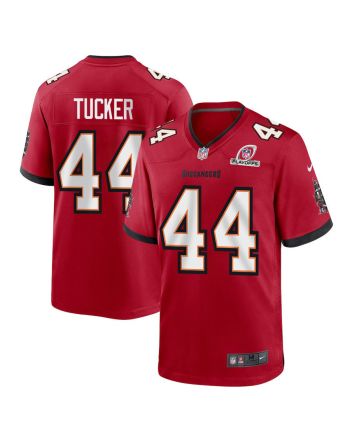 Sean Tucker 44 Tampa Bay Buccaneers 2023 Playoffs Patch Game Men Jersey - Red