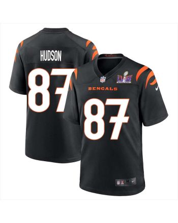 Tanner Hudson 87 Cincinnati Bengals Super Bowl LVIII Men Home Limited Jersey - Black