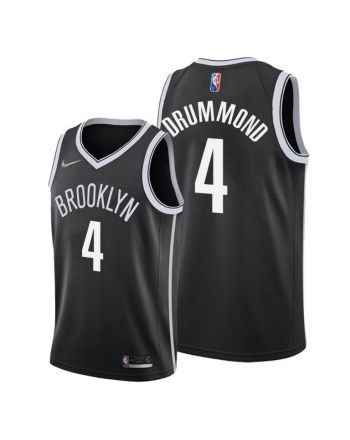 Andre Drummond 4 Brooklyn Nets Icon Edition Black Jersey 2022 Trade - Men Jersey