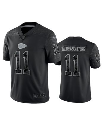 Marquez Valdes-Scantling 11 Kansas City Chiefs Black Reflective Limited Jersey - Men