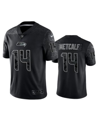 D.K. Metcalf 14 Seattle Seahawks Black Reflective Limited Jersey - Men