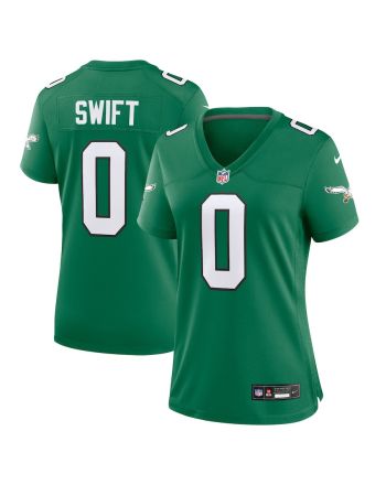 D'Andre Swift 0 Philadelphia Eagles Women Alternate Game Jersey - Kelly Green