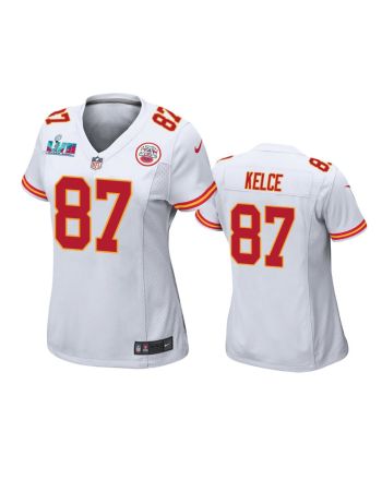 Travis Kelce 87 Kansas City Chiefs Super Bowl LVII Game Jersey - Women White