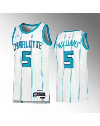 Mark Williams 5 2022-23 Charlotte Hornets White Association Edition Jersey Swingman