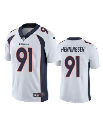 Matt Henningsen 91 Denver Broncos White Vapor Limited Jersey