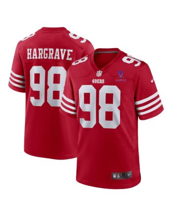 Javon Hargrave 98 San Francisco 49ers 2024 Pro Bowl Patch Game Men Jersey - Scarlet