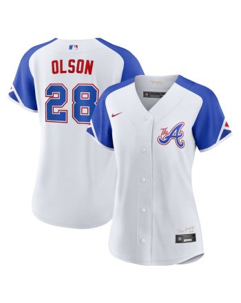 Matt Olson 28 Atlanta Braves 2023 City Connect Women Jersey - White