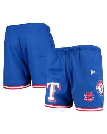 Texas Rangers Team Standard Logo Mesh Shorts - Royal