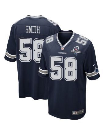 Mazi Smith 58 Dallas Cowboys 2023 Playoffs Patch Game Men Jersey - Navy