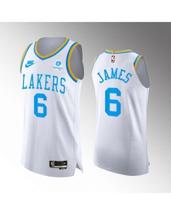 Los Angeles Lakers 6 LeBron James White Jersey 2022-23 Classic Edition