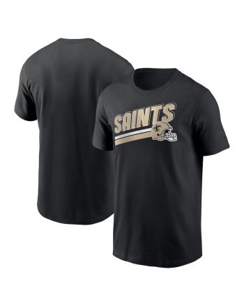 New Orleans Saints Essential Blitz Lockup T-Shirt - Black