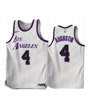 Los Angeles Lakers D.J. Augustin 4 2022-23 City Edition White Jersey - Men Jersey