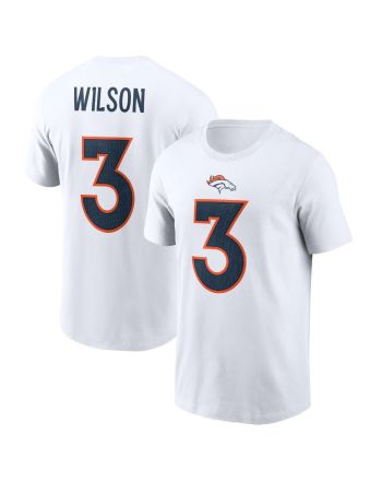 Russell Wilson 3 Denver Broncos Player Name & Number T-Shirt - White