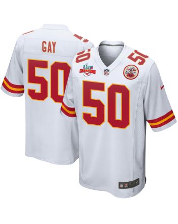 Willie Gay 50 Kansas City Chiefs Super Bowl LVII Champions 3 Stars Men Game Jersey - White