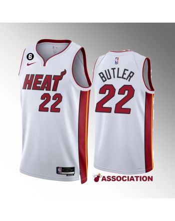 Jimmy Butler 22 Miami Heat White Association Edition 2022-23 Jersey NO.6 Patch