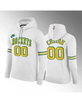 Custom 00 Houston Rockets 2022-23 Classic Edition Hoodie White 55th Anniversary