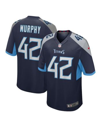 Caleb Murphy 42 Tennessee Titans Men Team Game Jersey - Navy