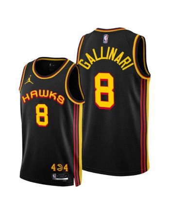 Atlanta Hawks 8 Danilo Gallinari 2022-23 Statement Edition Jersey Black - Men Jersey