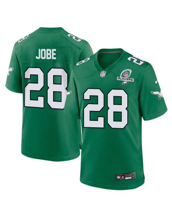 Josh Jobe 28 Philadelphia Eagles 2023 Playoffs Patch Alternate Game Men Jersey - Kelly Green