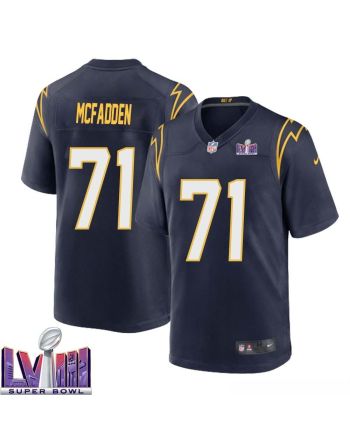 Jordan McFadden 71 Los Angeles Chargers Super Bowl LVIII Men Alternate Game Jersey - Navy