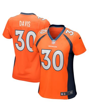 Terrell Davis 30 Denver Broncos Women Game Retired Jersey - Orange