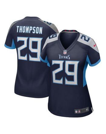 Josh Thompson 29 Tennessee Titans Women's Home Game Player Jersey - Navy