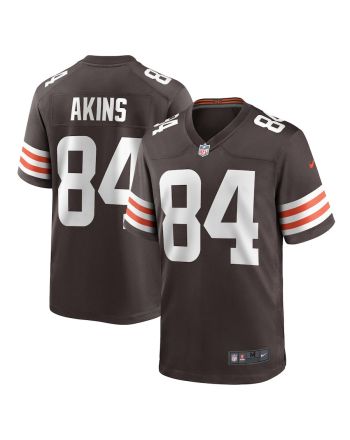 Jordan Akins 84 Cleveland Browns Men's Team Game Jersey - Brown