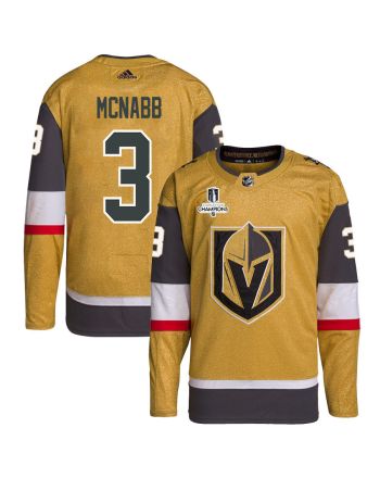 Brayden McNabb 3 Vegas Golden Knights Stanley Cup 2023 Champions Patch Home Breakaway Men Jersey - Gold