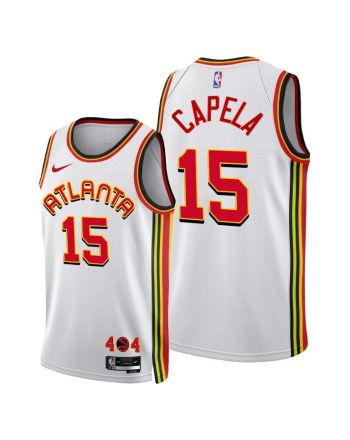 Atlanta Hawks 15 Clint Capela 2022-23 Association Edition Jersey White - Men Jersey